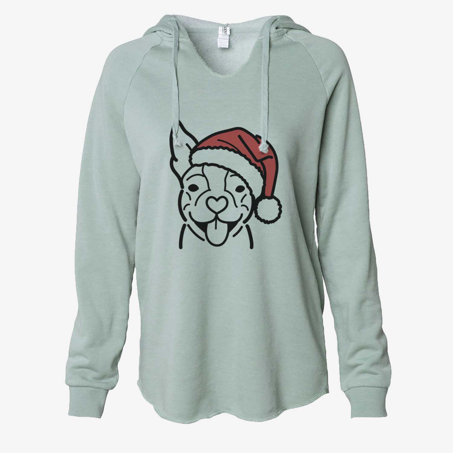 Jolly Happy Boston Terrier - Cali Wave Hooded Sweatshirt