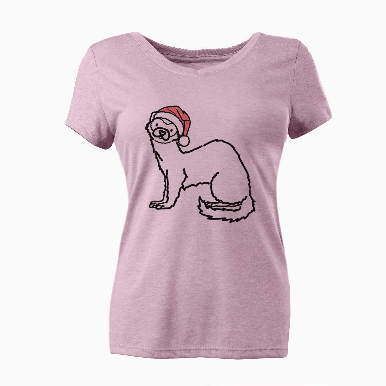Jolly Ferret - Fern - Women's V-neck Shirt