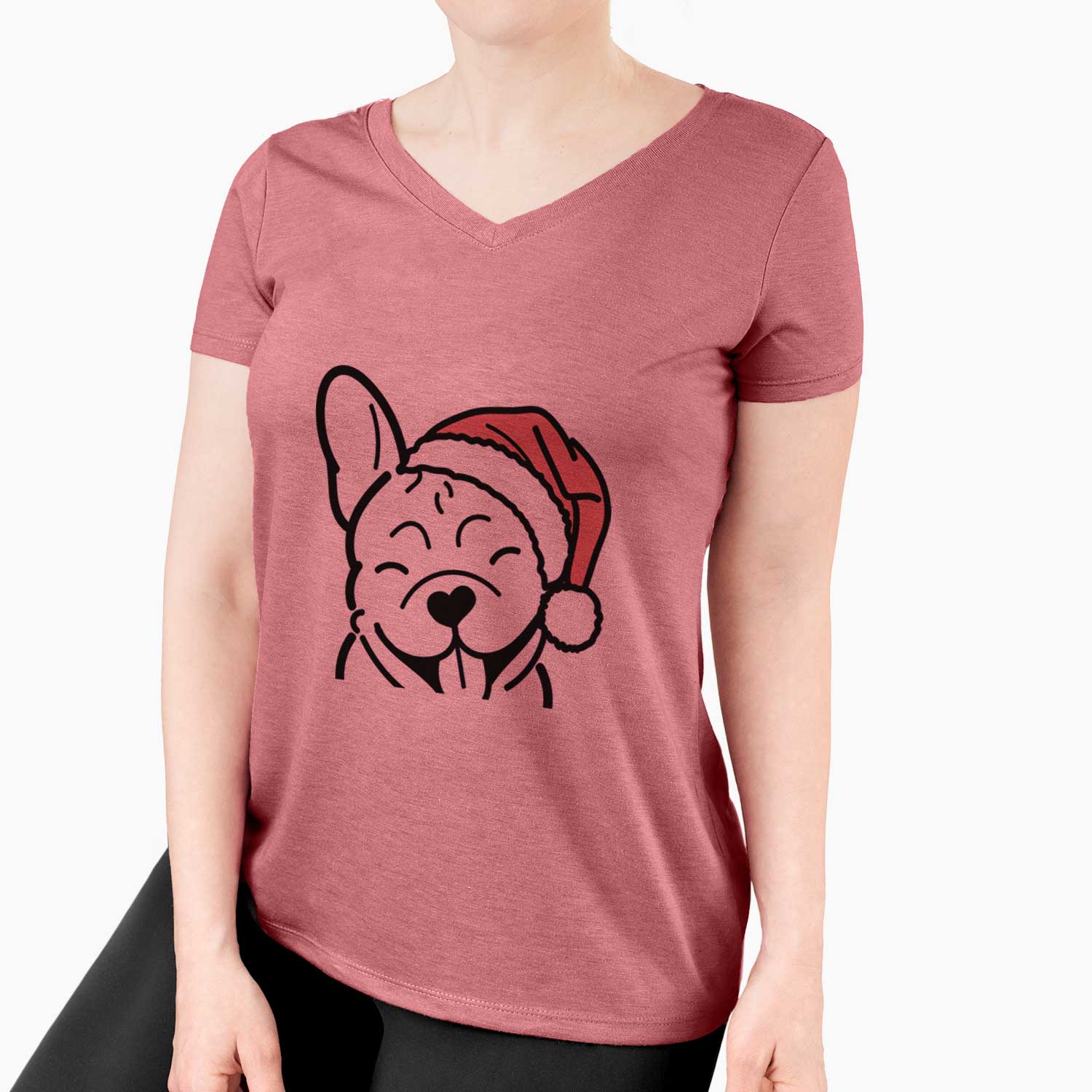 Jolly French Bulldog - Women's V-neck Shirt