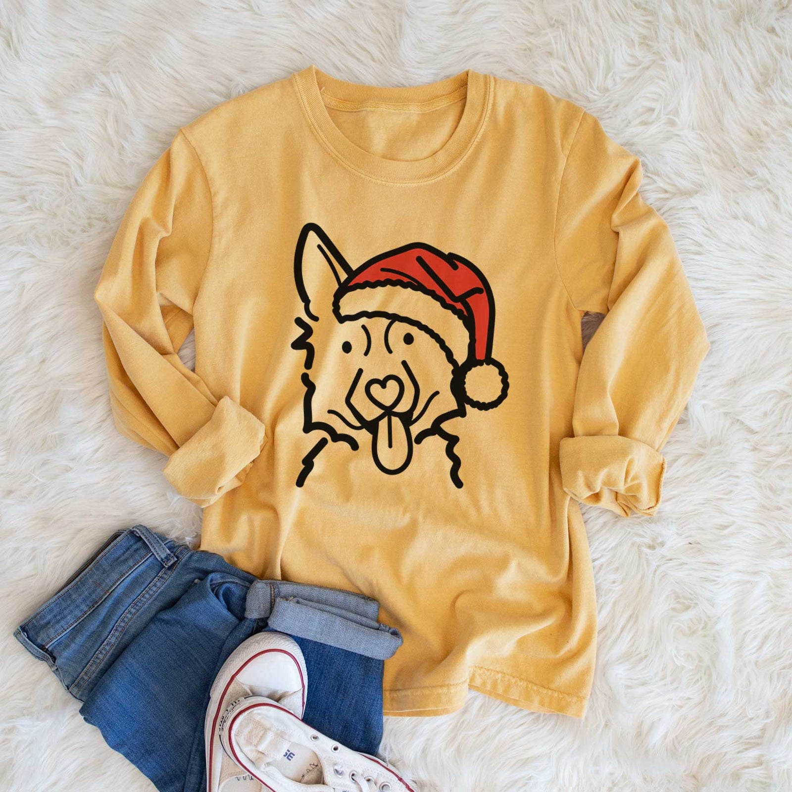 Jolly German Shepherd - Heavyweight 100% Cotton Long Sleeve