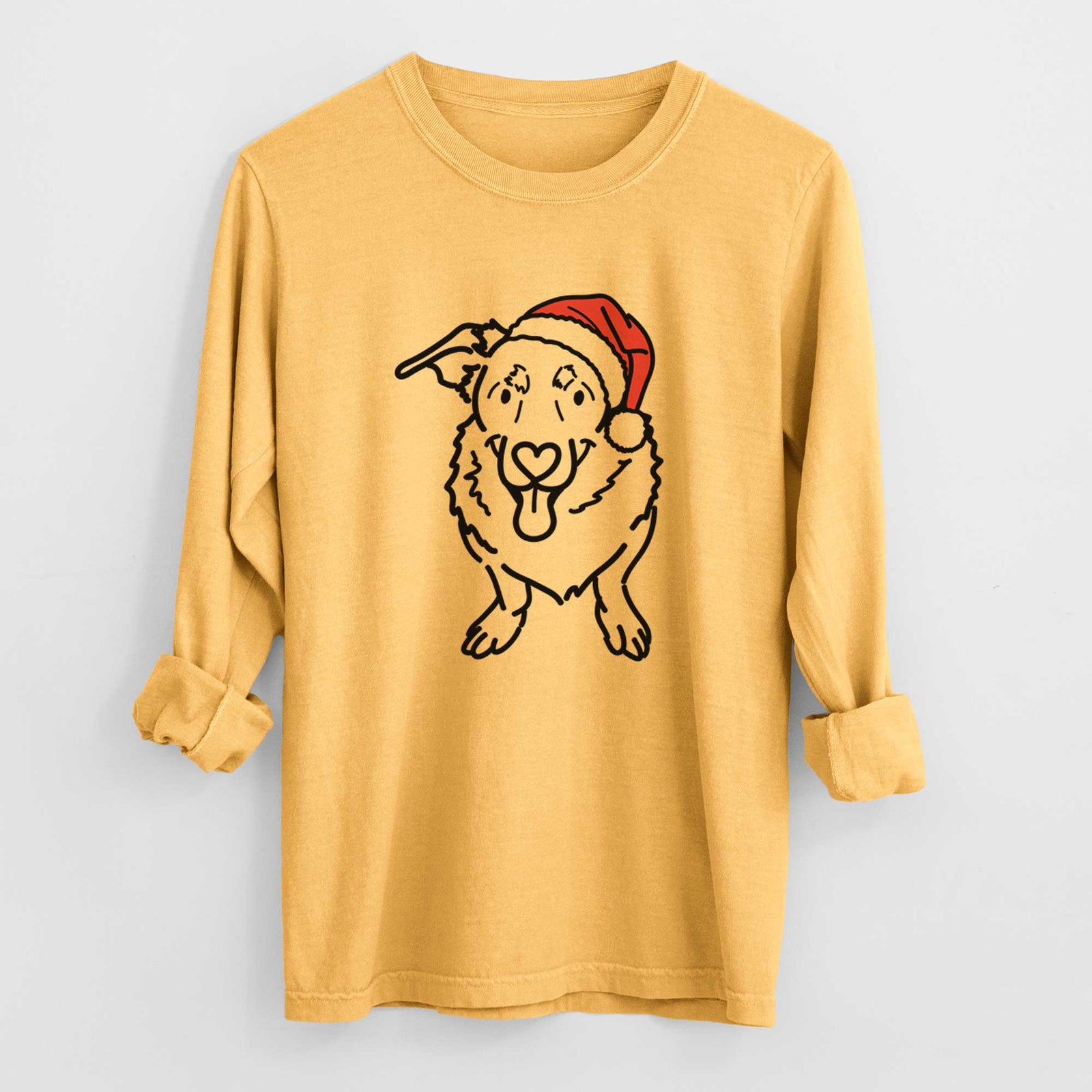 Jolly Basset Hound German Shepherd Mix - Gretchen - Heavyweight 100% Cotton Long Sleeve