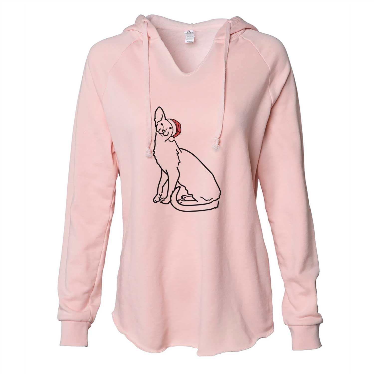 Jolly Oriental Shorthair Cat - Lyra - Cali Wave Hooded Sweatshirt