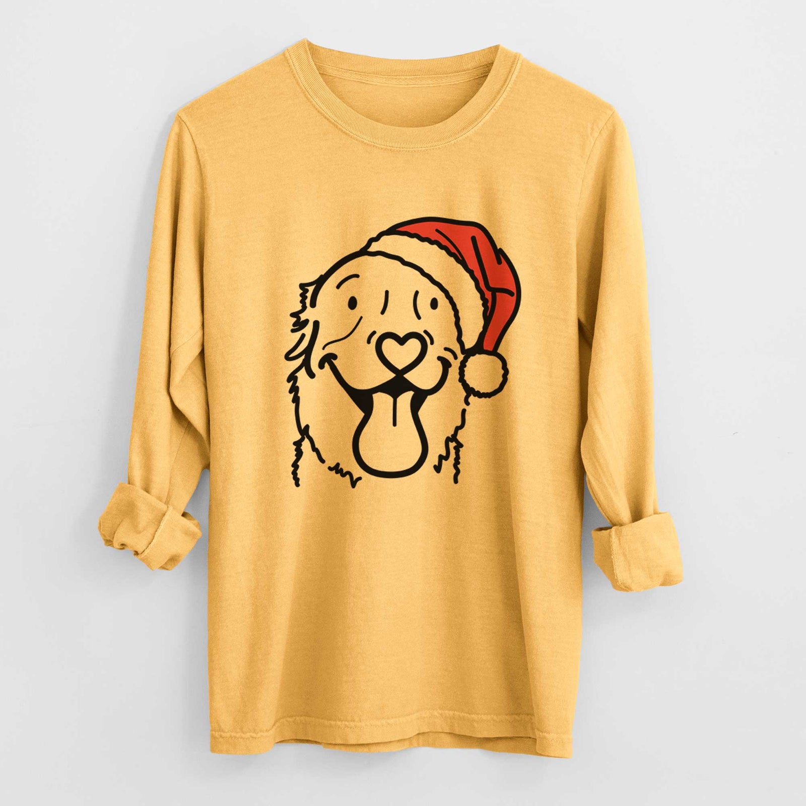 Jolly Golden Retriever - Maple - Heavyweight 100% Cotton Long Sleeve