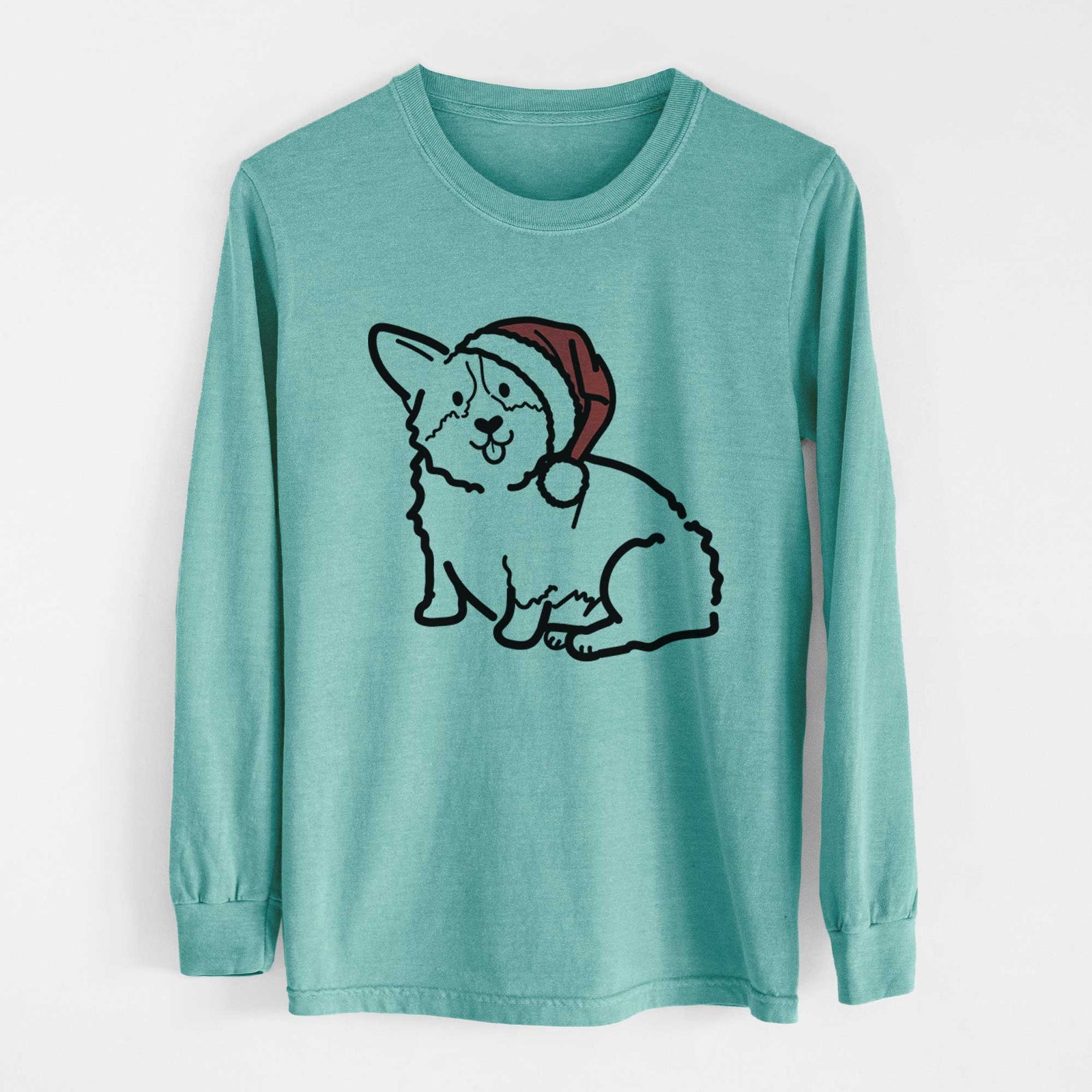 Jolly Pembroke Welsh Corgi - Millie - Heavyweight 100% Cotton Long Sleeve