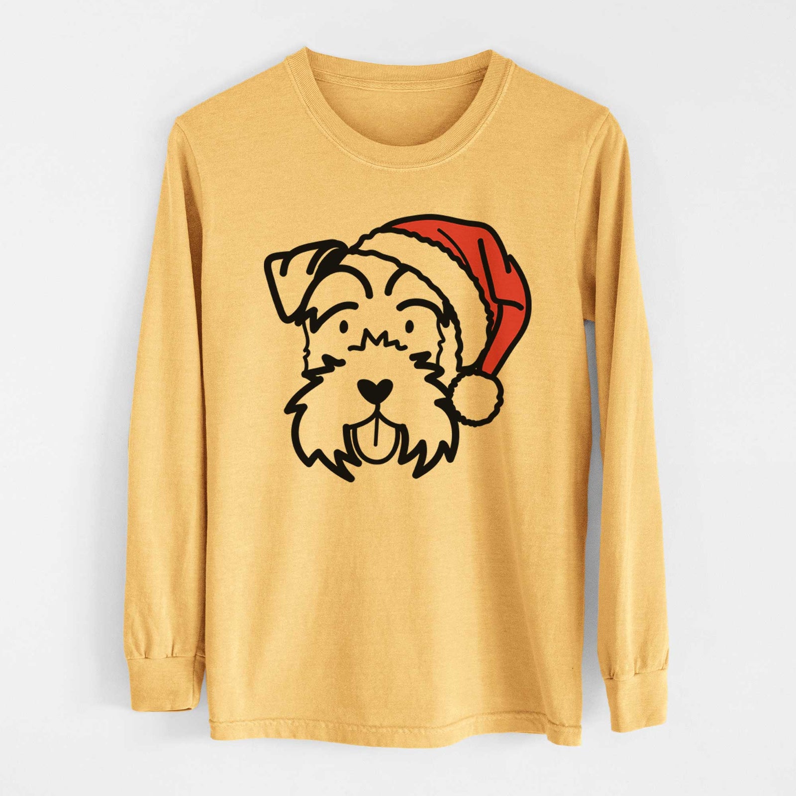 Jolly Miniature Schnauzer - Heavyweight 100% Cotton Long Sleeve