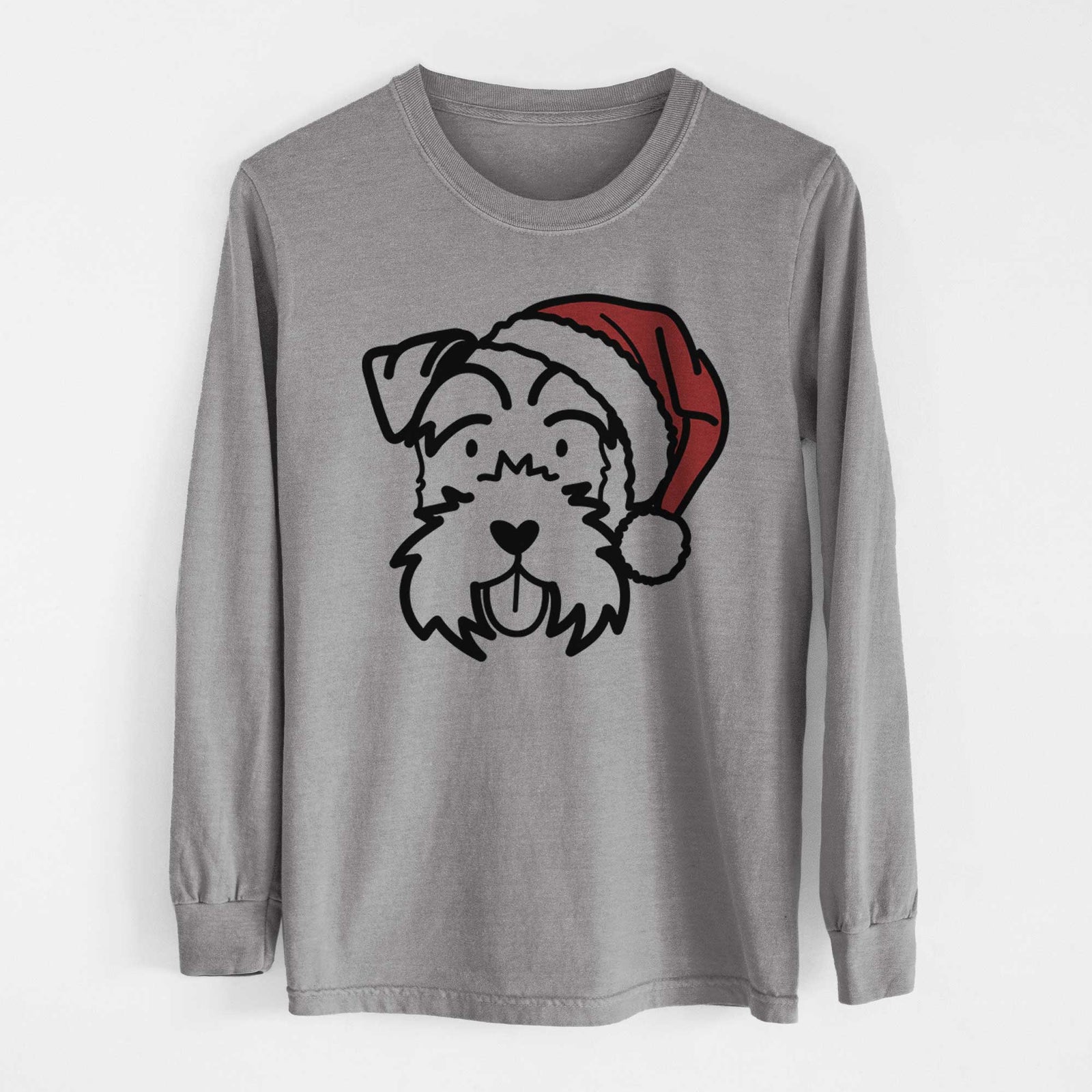 Jolly Miniature Schnauzer - Heavyweight 100% Cotton Long Sleeve