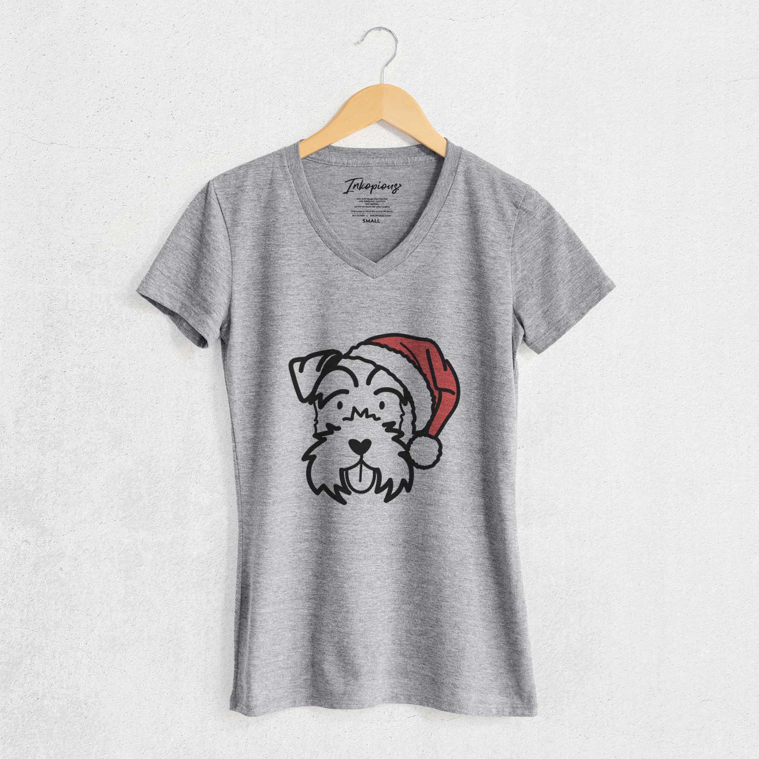 Jolly Miniature Schnauzer - Women's V-neck Shirt