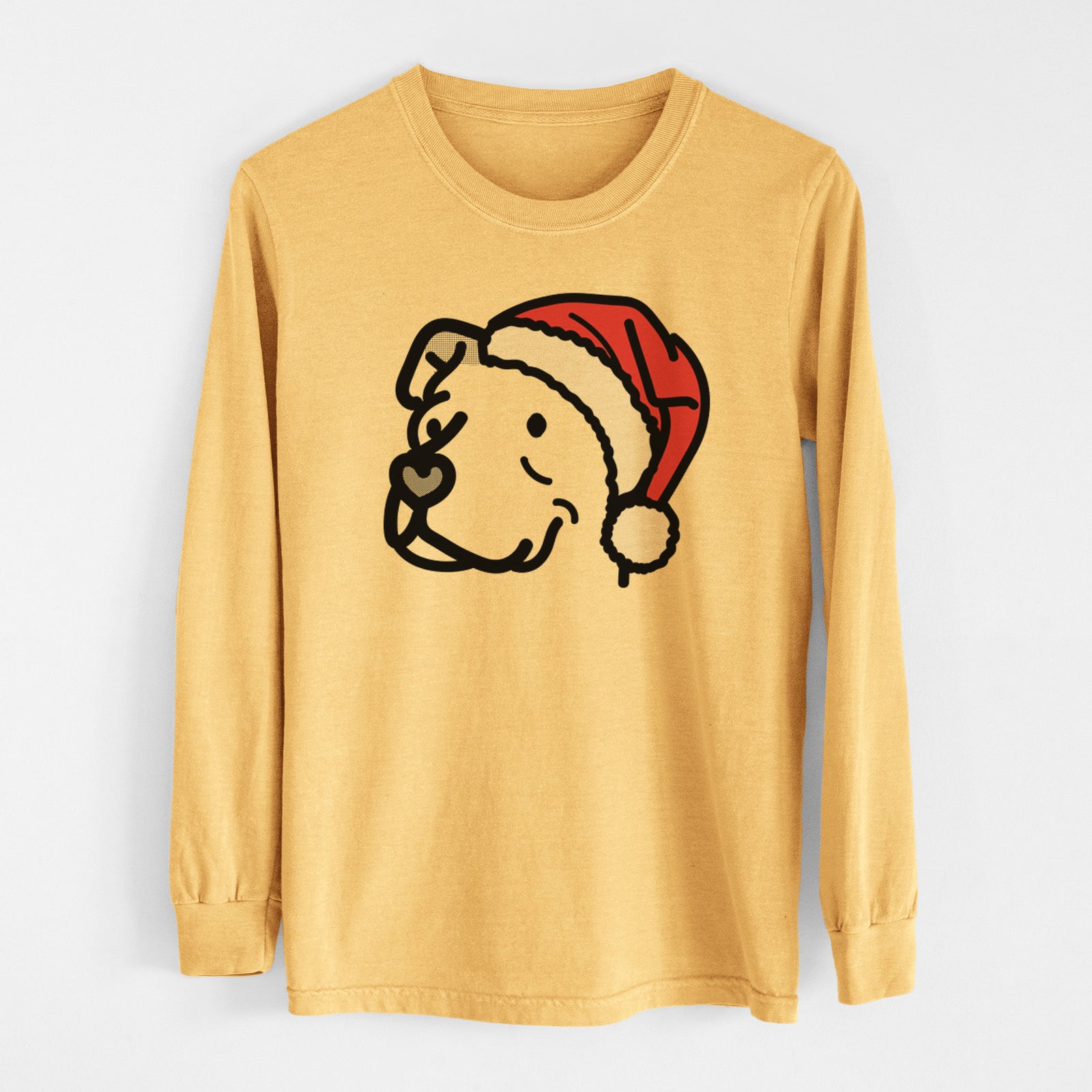 Jolly Pitbull Mix - Mr. Sir - Heavyweight 100% Cotton Long Sleeve