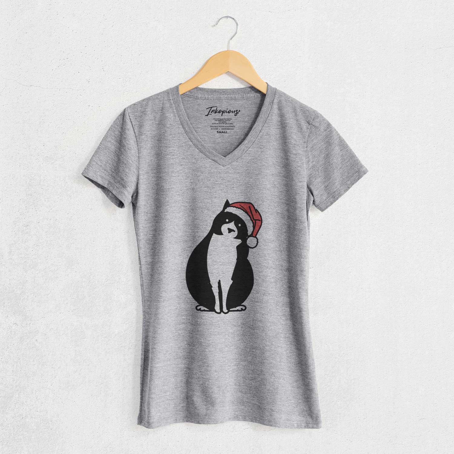 Jolly Tuxedo Cat - Oliver - Women's V-neck Shirt