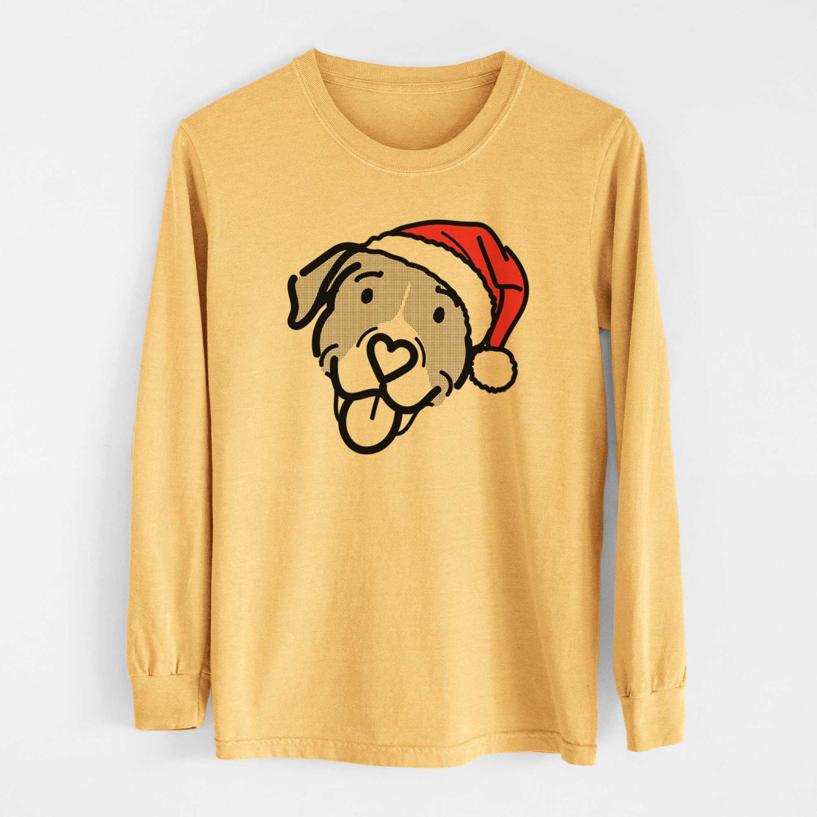 Jolly Pitbull Mix - Shadow - Heavyweight 100% Cotton Long Sleeve