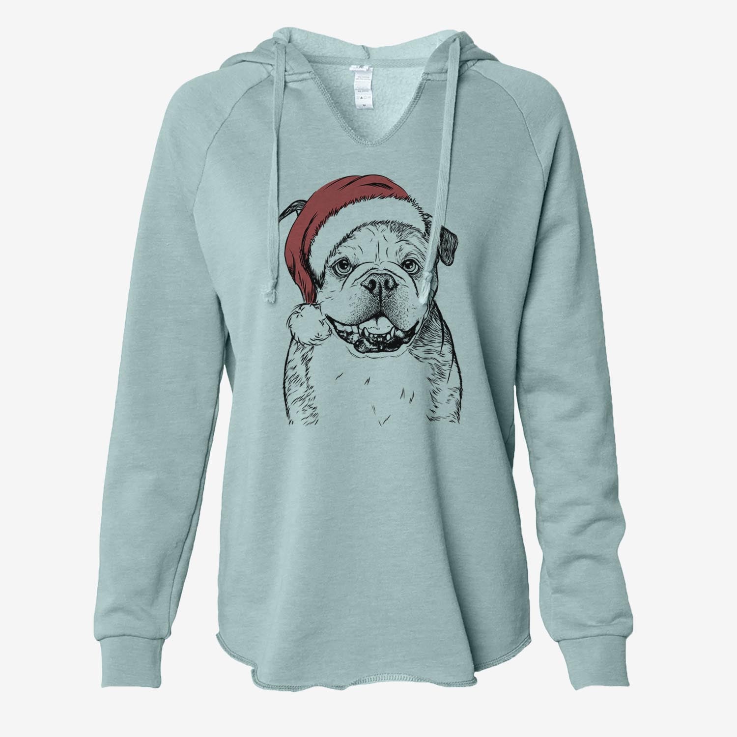 Agatha the Boston Bulldog - Cali Wave Hooded Sweatshirt