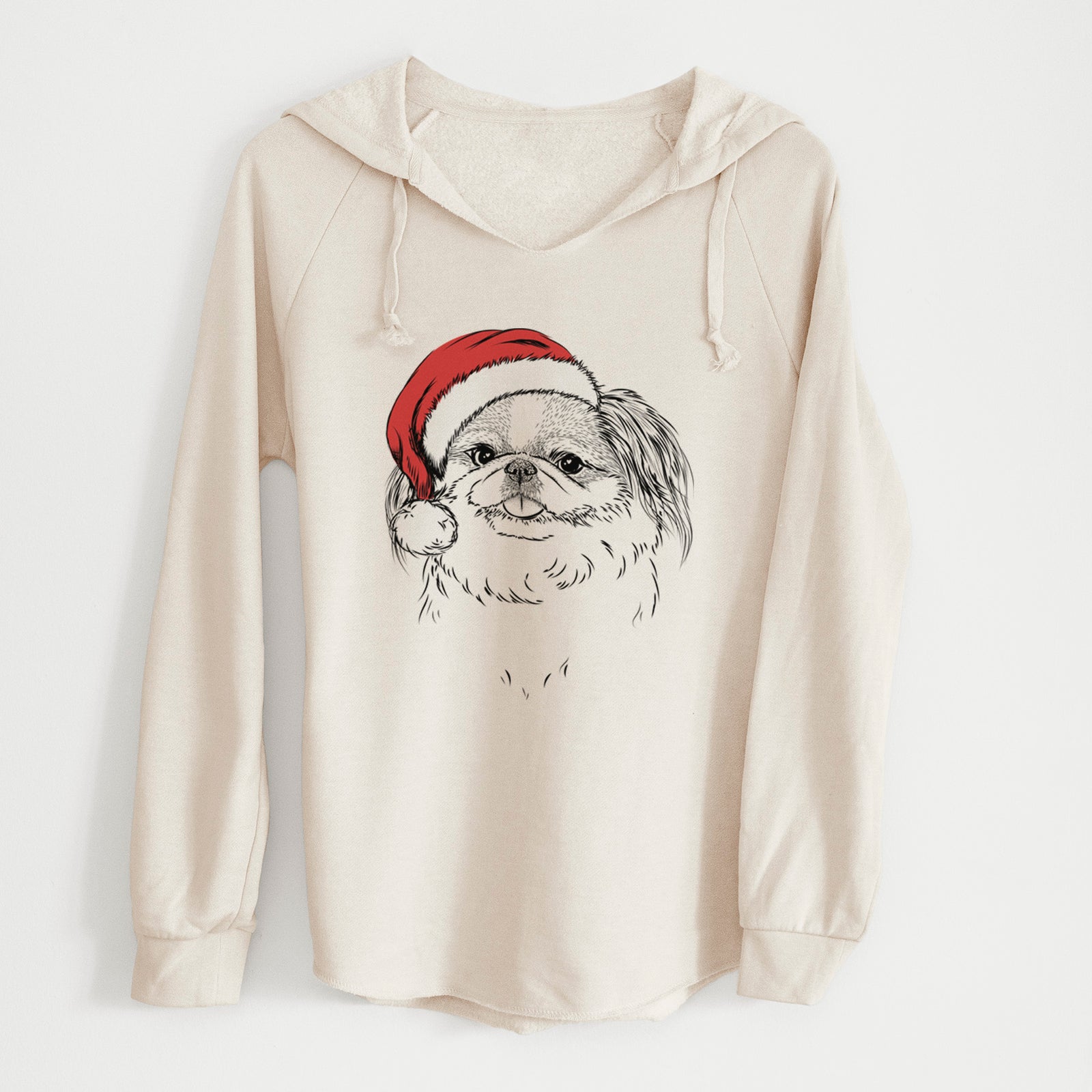 Santa Abra Bean the Pekingese - Cali Wave Hooded Sweatshirt