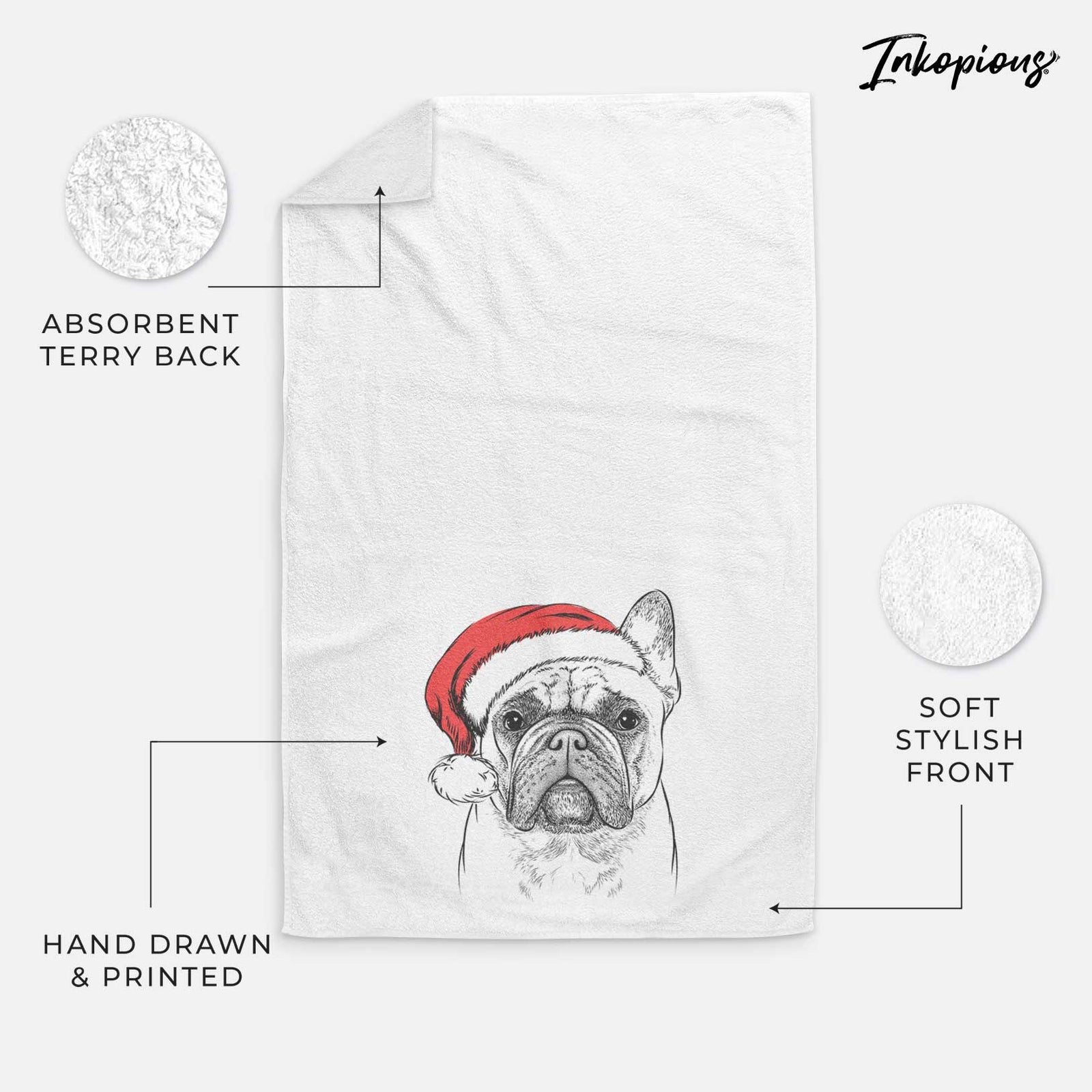 Acelynn the French Bulldog Decorative Hand Towel