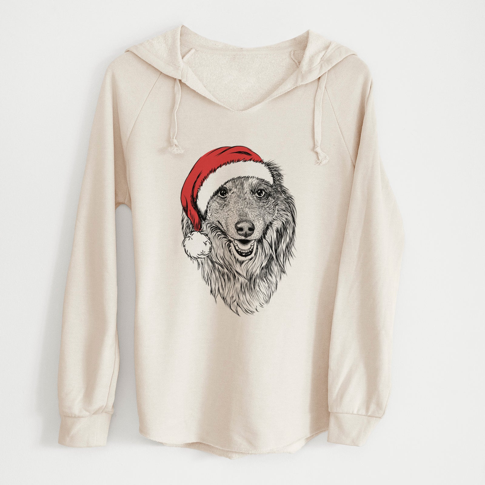 Santa Addie the Collie Mix - Cali Wave Hooded Sweatshirt