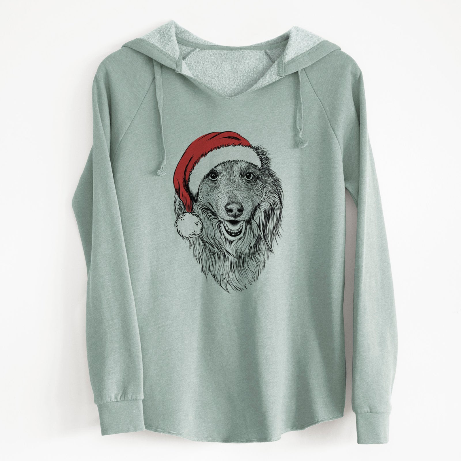 Santa Addie the Collie Mix - Cali Wave Hooded Sweatshirt