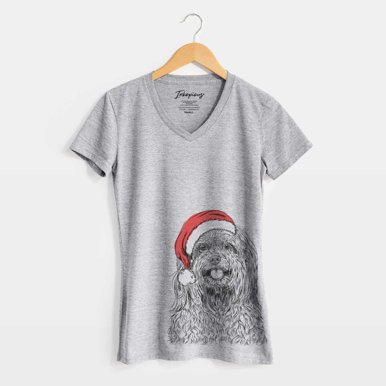 Santa Annie the Mixed Breed - Women's V-neck Shirt