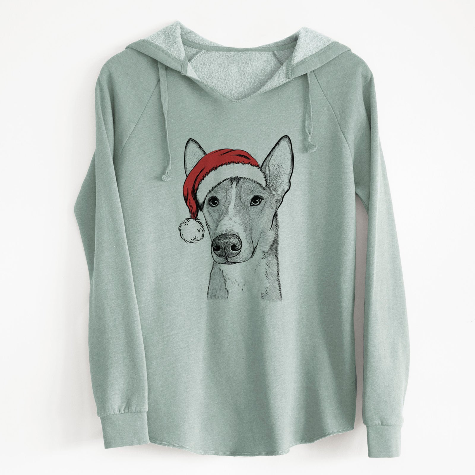 Santa Anubis the Alaskan Husky - Cali Wave Hooded Sweatshirt