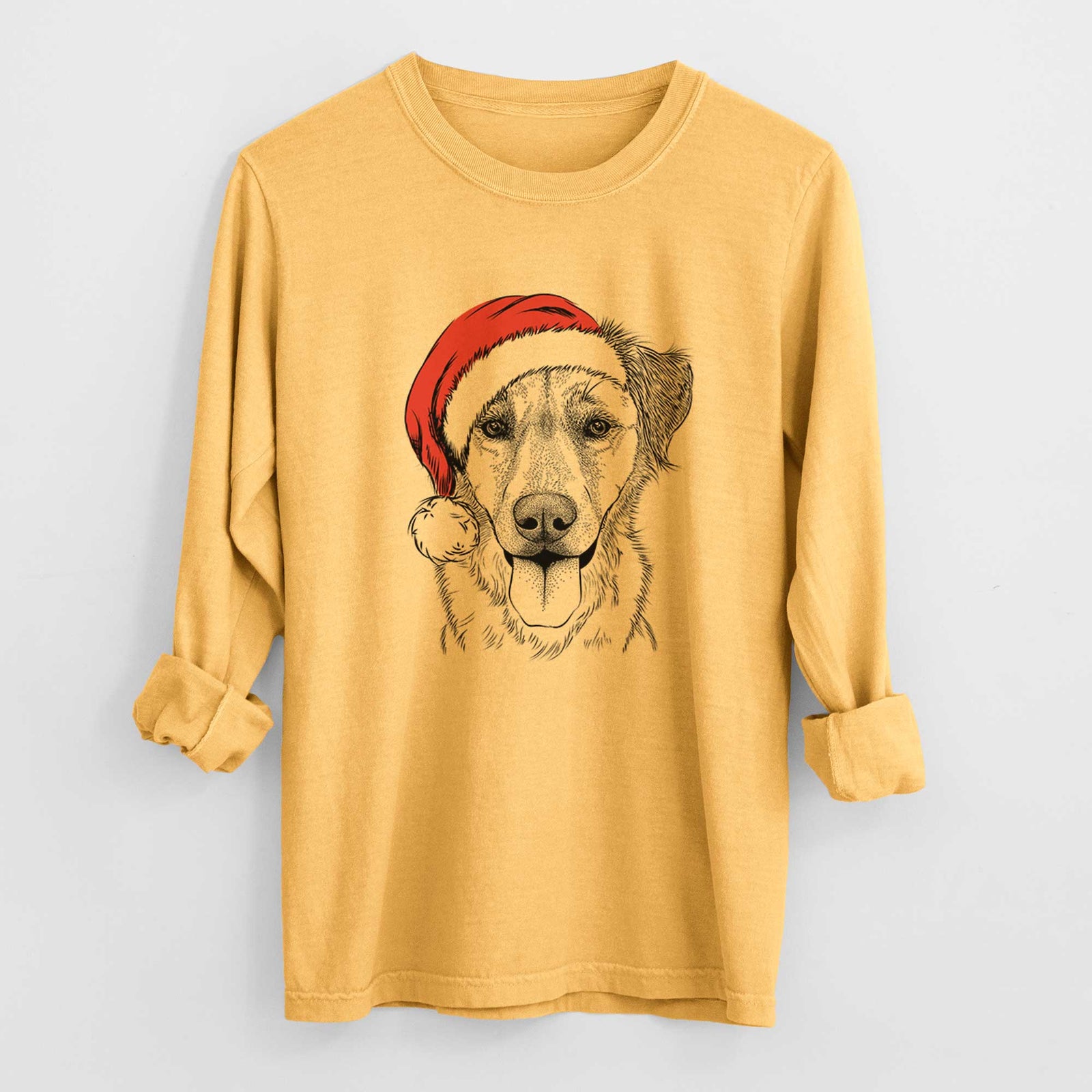 Santa Apollo the Mixed Breed - Heavyweight 100% Cotton Long Sleeve