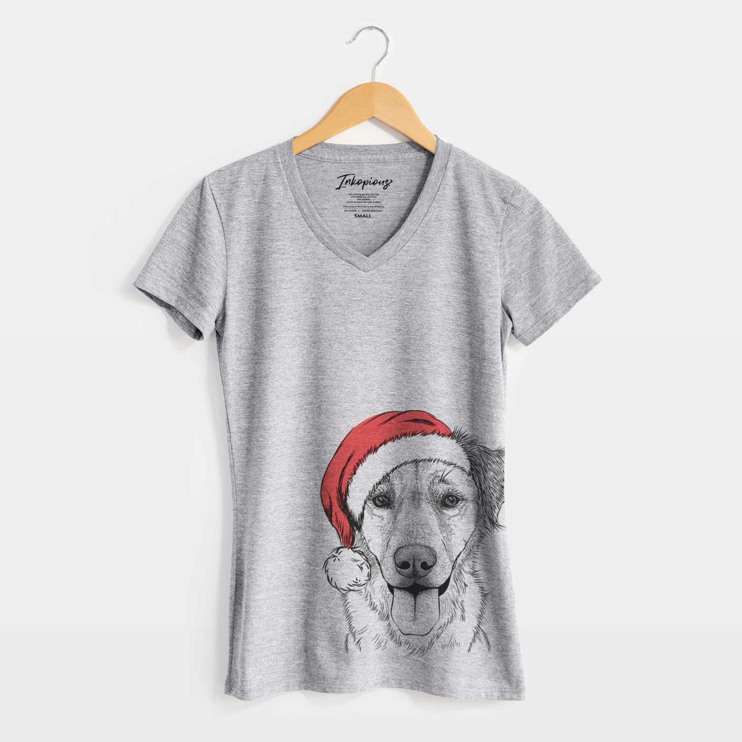 Santa Apollo the Mixed Breed - Women's V-neck Shirt
