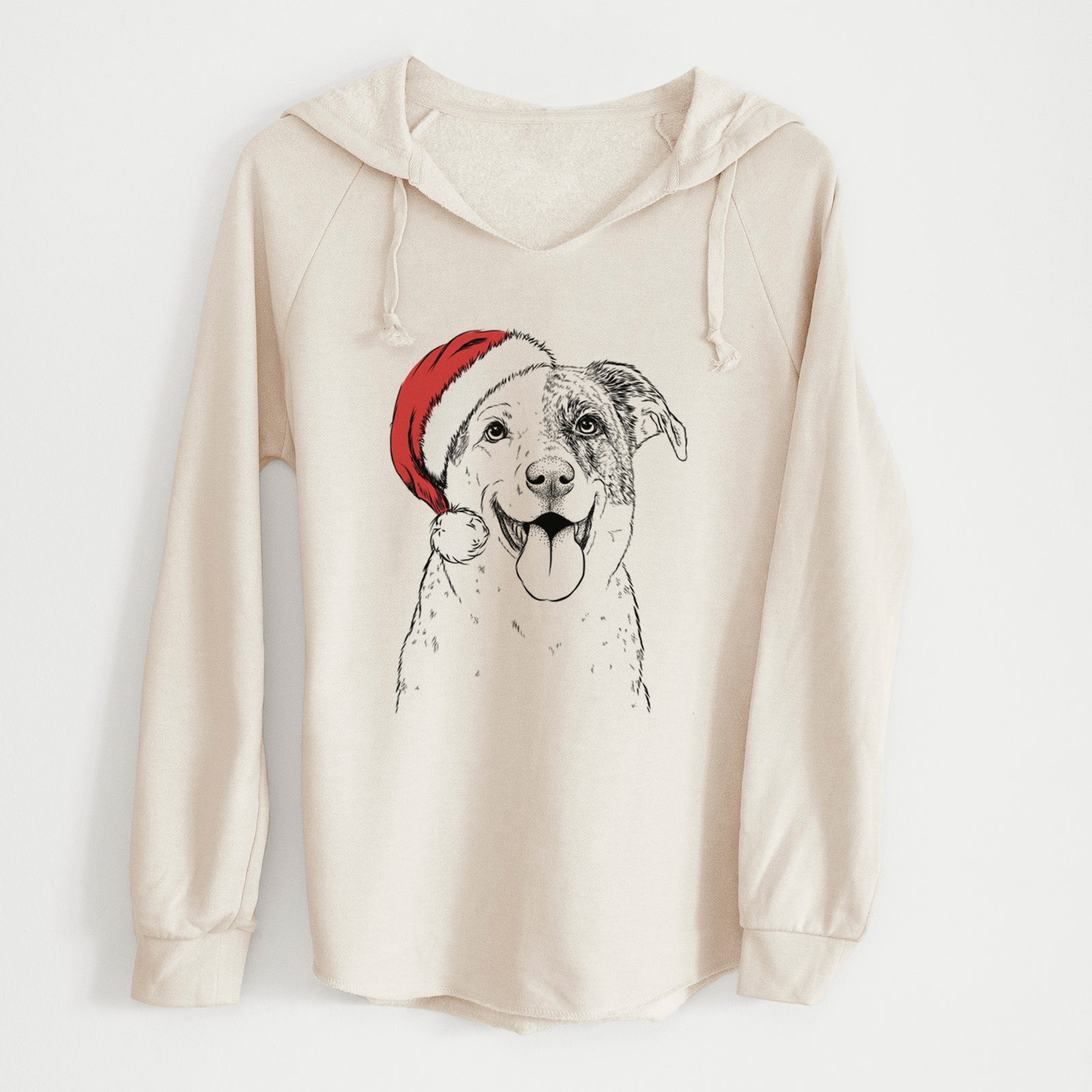 Santa Archer the Shepherd Mix - Cali Wave Hooded Sweatshirt