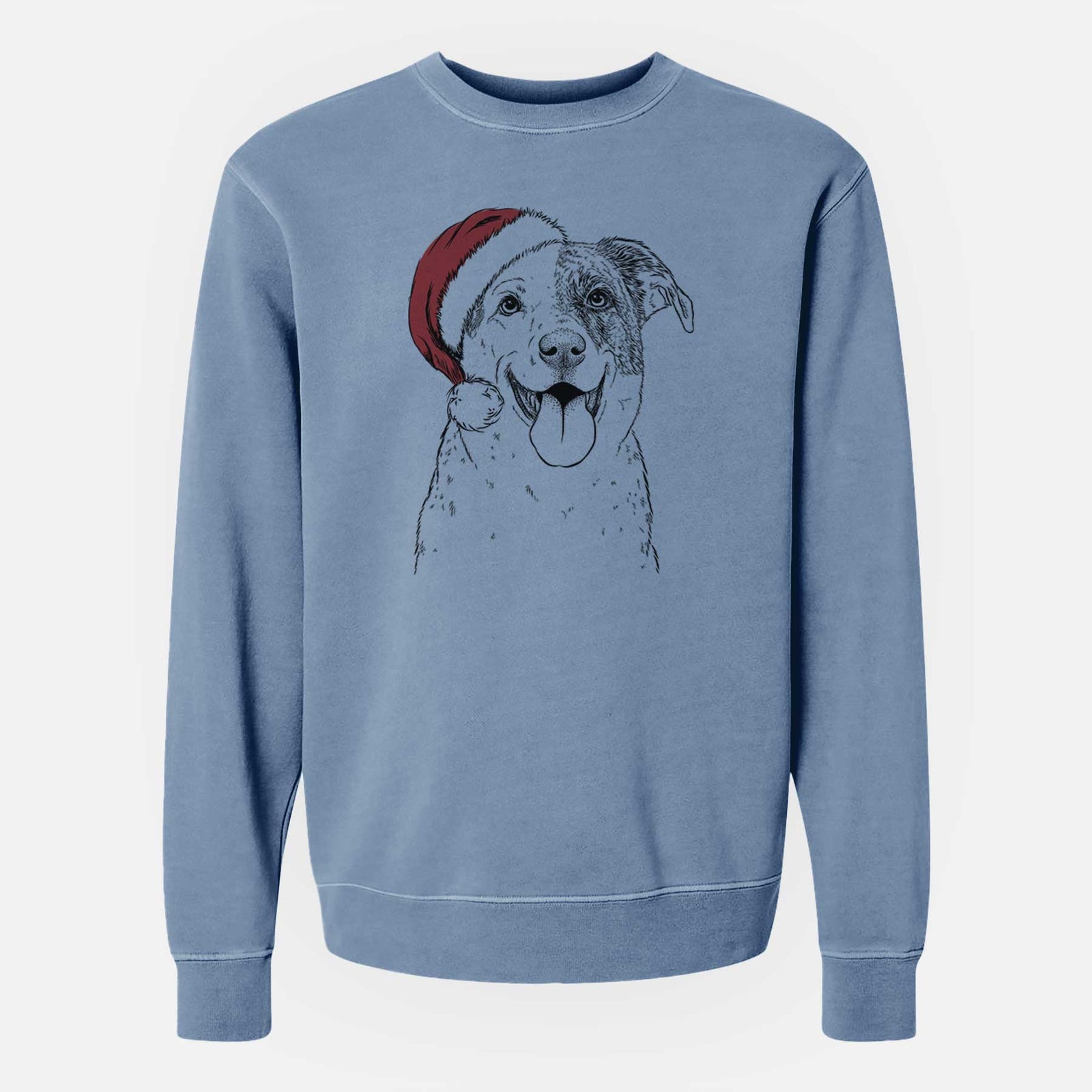 Santa Archer the Shepherd Mix - Unisex Pigment Dyed Crew Sweatshirt