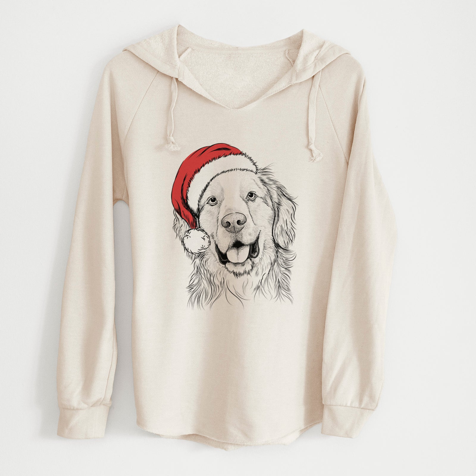 Santa Archie Benjamin the Mixed Breed - Cali Wave Hooded Sweatshirt