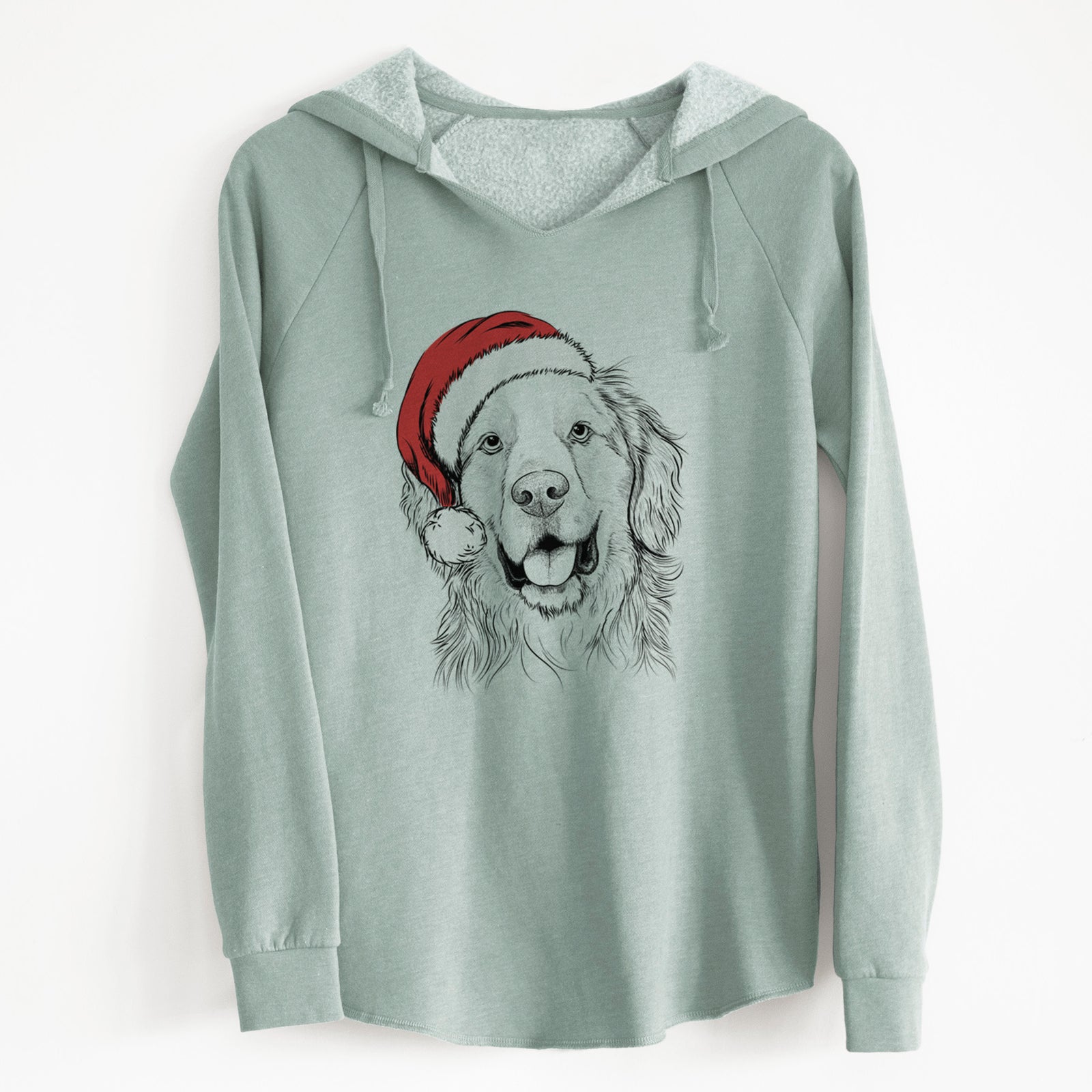 Santa Archie Benjamin the Mixed Breed - Cali Wave Hooded Sweatshirt