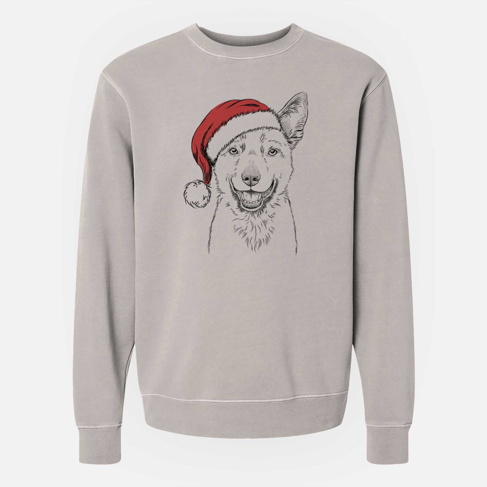 Santa Arden the Australian Kelpie - Unisex Pigment Dyed Crew Sweatshirt
