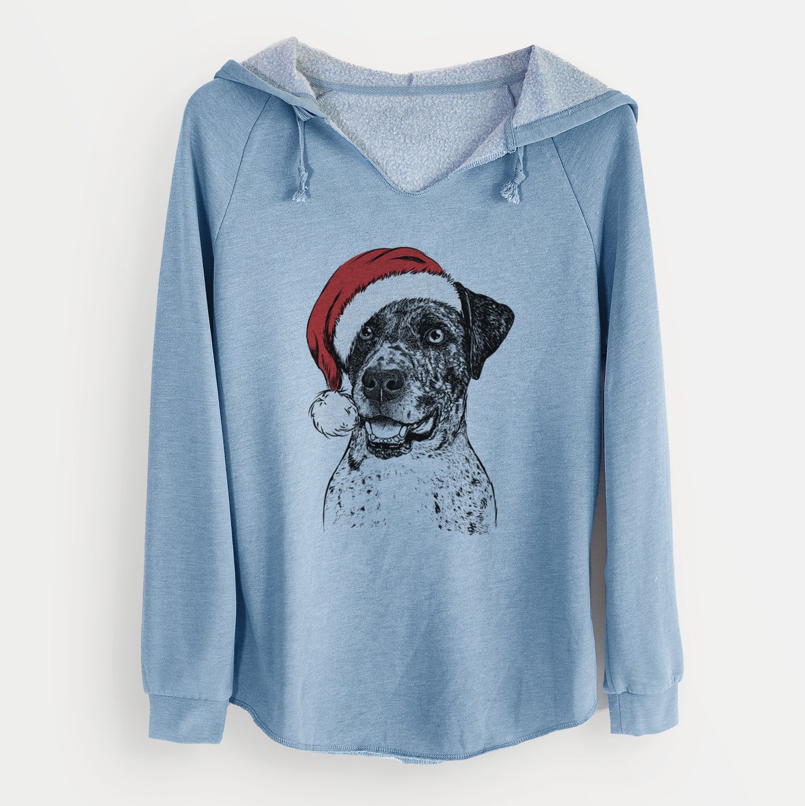 Santa Argos the Catahoula - Cali Wave Hooded Sweatshirt