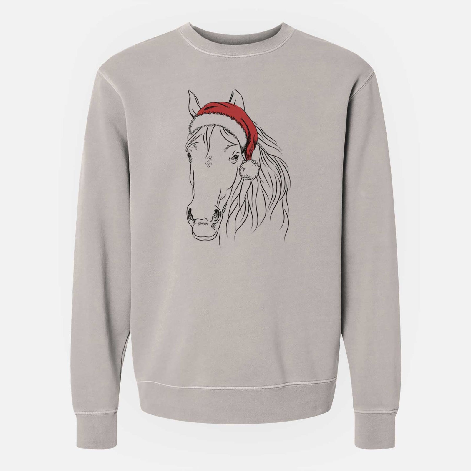 Santa Aria the Horse - Unisex Pigment Dyed Crew Sweatshirt
