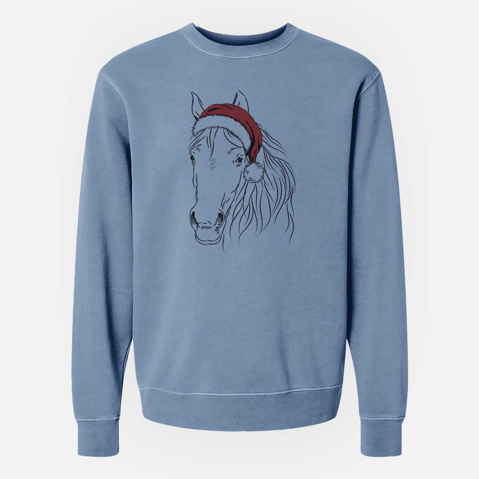 Santa Aria the Horse - Unisex Pigment Dyed Crew Sweatshirt