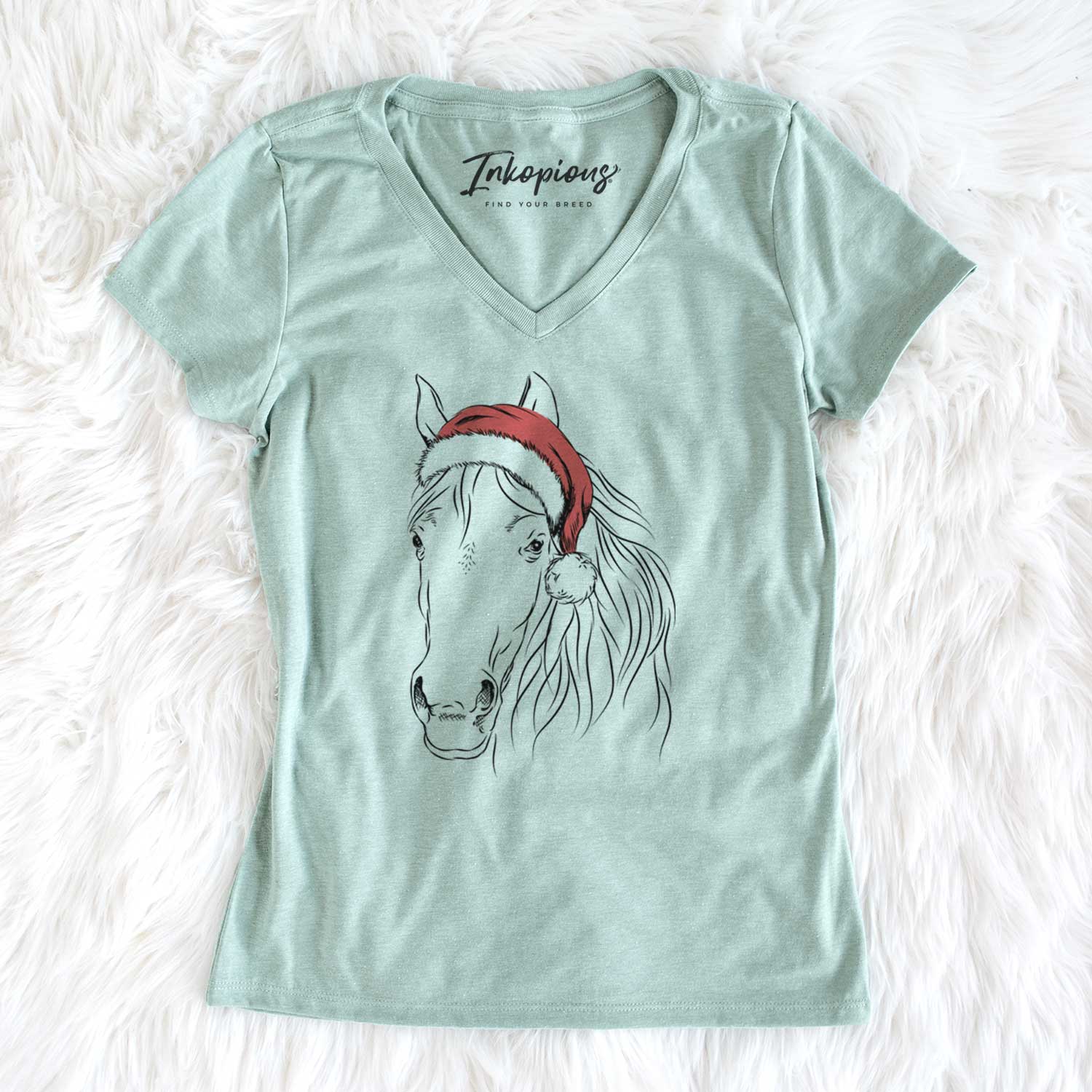 Santa Aria the Horse - Women's V-neck Shirt