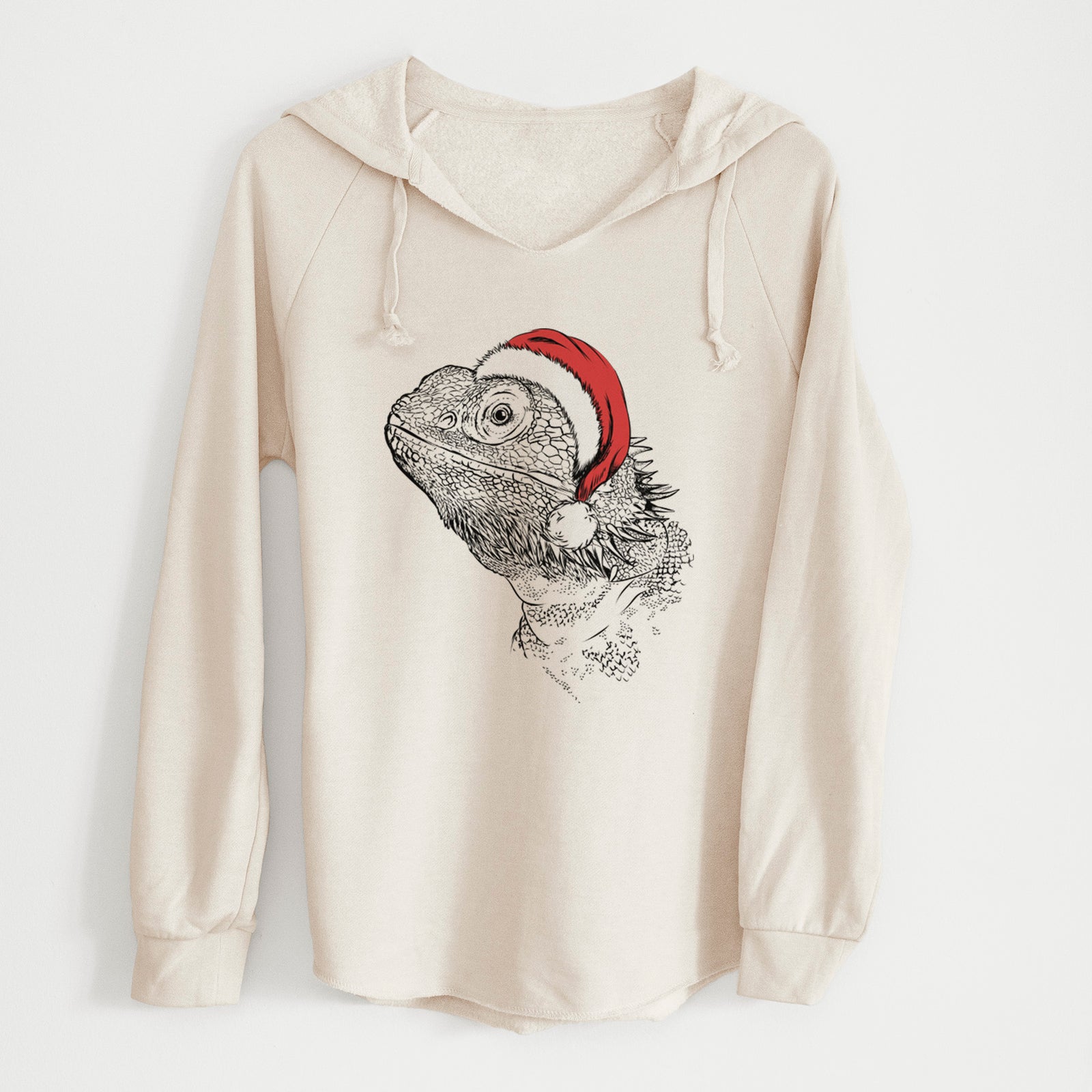 Santa Ash the Bearded Dragon - Cali Wave Hooded Sweatshirt