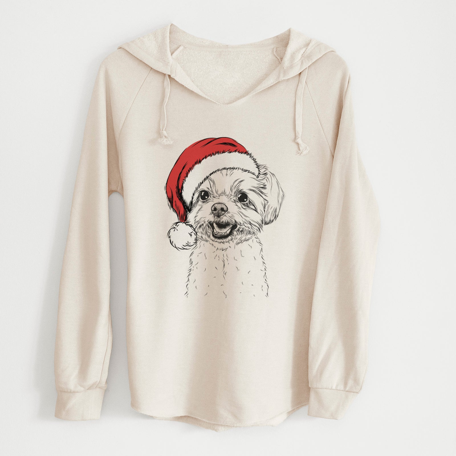 Santa Aspen the Morkie - Cali Wave Hooded Sweatshirt
