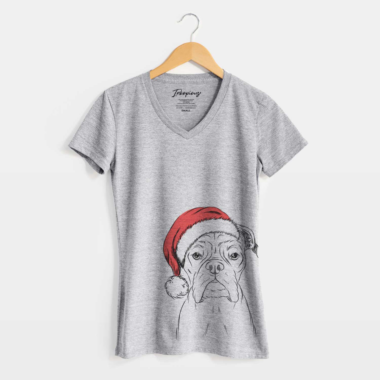 Santa Axel the Boxer - Women's V-neck Shirt