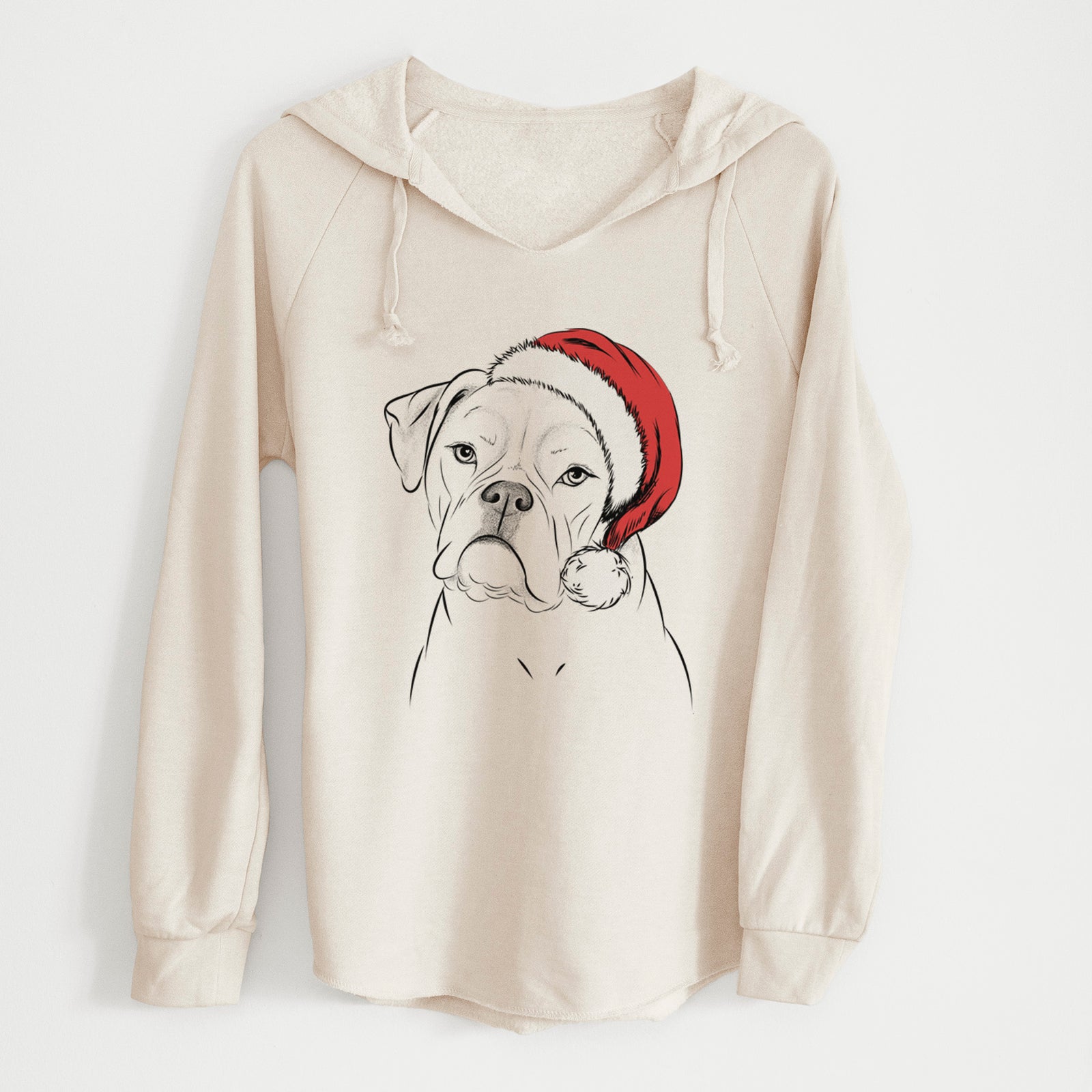 Santa Babe the AmericanBulldog - Cali Wave Hooded Sweatshirt
