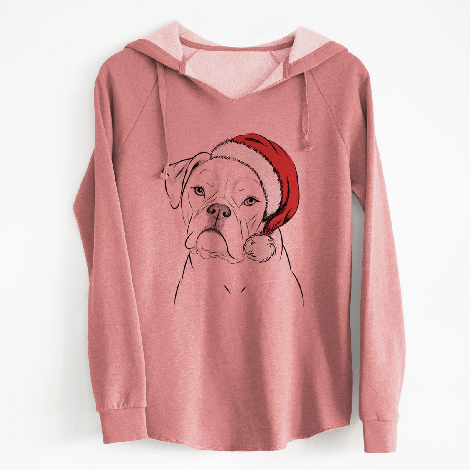Santa Babe the AmericanBulldog - Cali Wave Hooded Sweatshirt