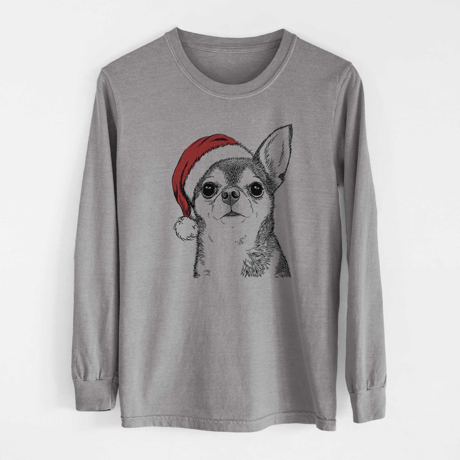 Santa Baby the Chihuahua - Heavyweight 100% Cotton Long Sleeve