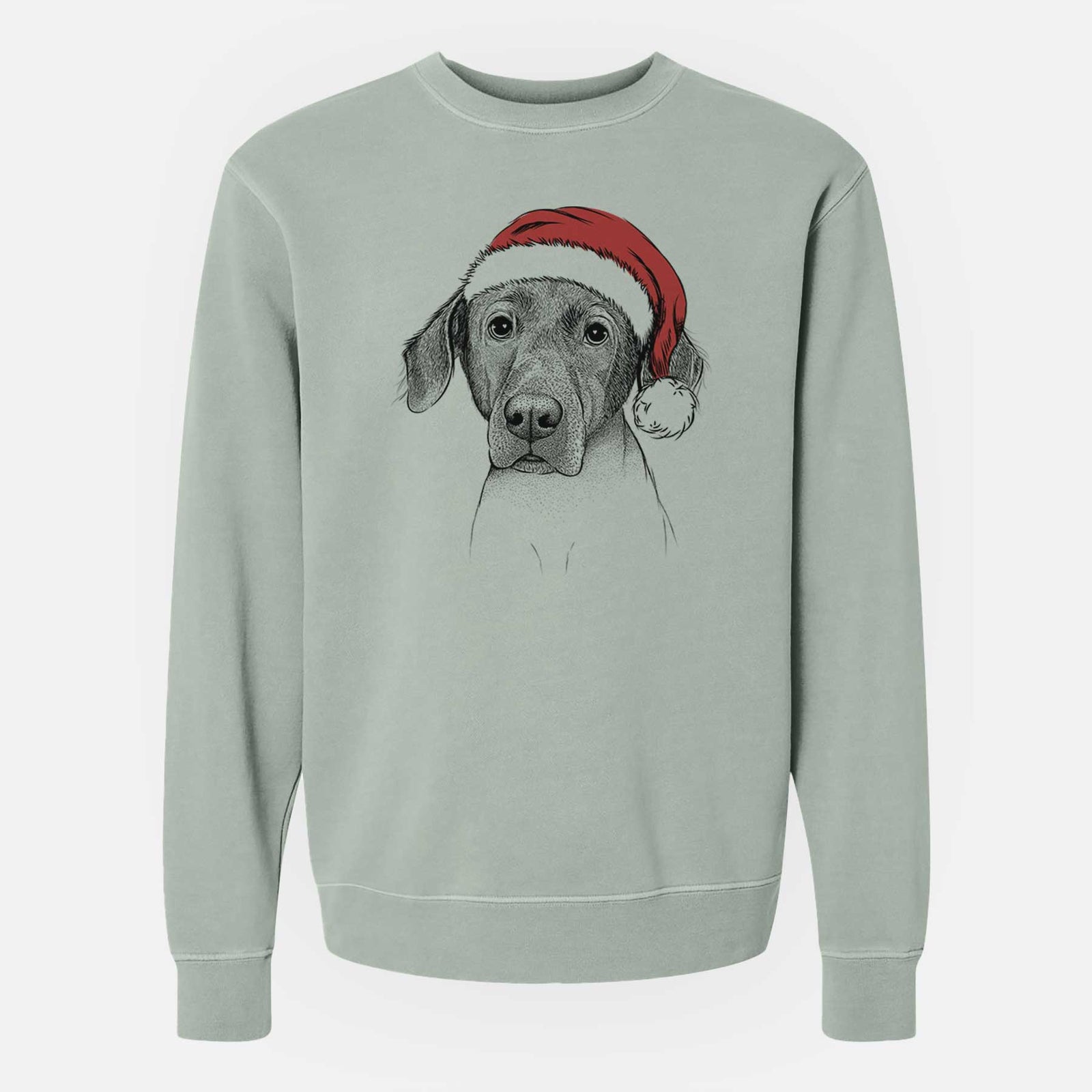 Santa Baldwin the Mixed Breed - Unisex Pigment Dyed Crew Sweatshirt