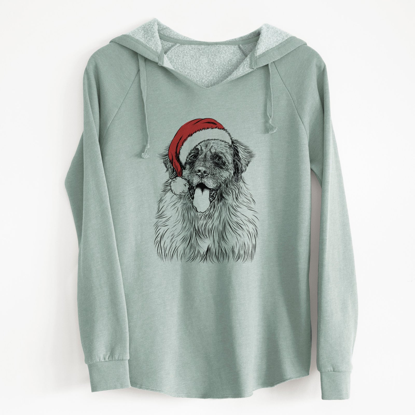 Santa Bamboo the Leonberger - Cali Wave Hooded Sweatshirt