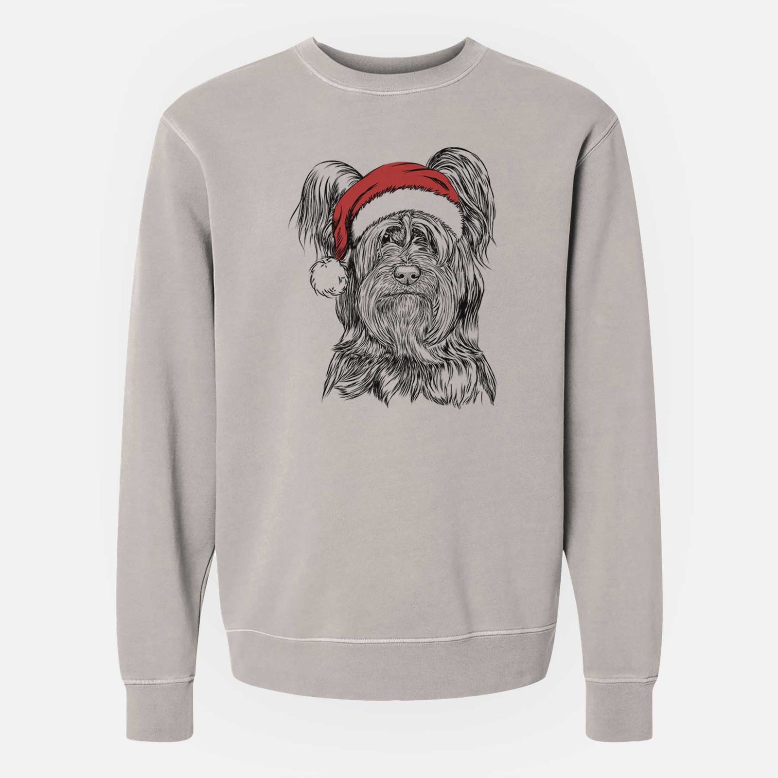 Santa Bandit the Skye Terrier - Unisex Pigment Dyed Crew Sweatshirt