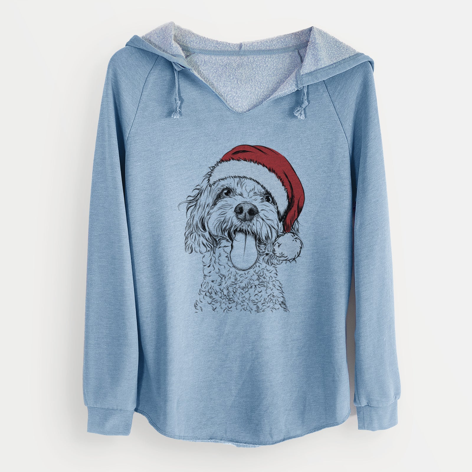 Santa Barney the Cavachon - Cali Wave Hooded Sweatshirt