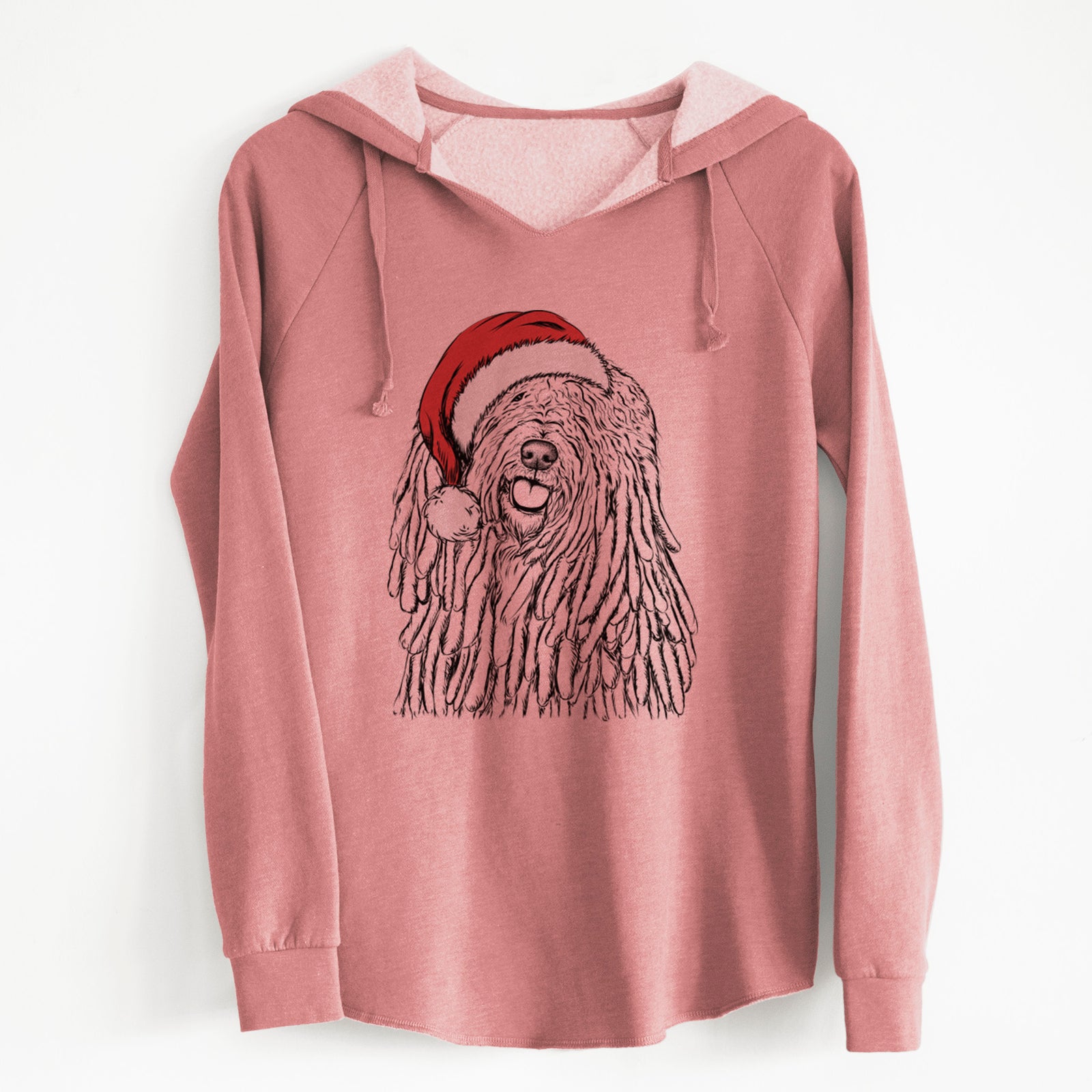 Santa Barry the Komondor - Cali Wave Hooded Sweatshirt