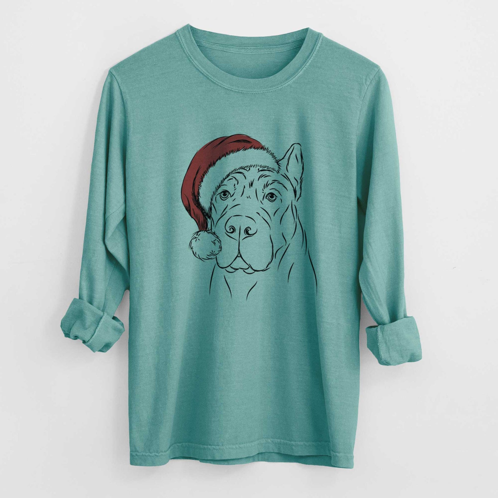 Santa Bearson the Cane Corso - Heavyweight 100% Cotton Long Sleeve