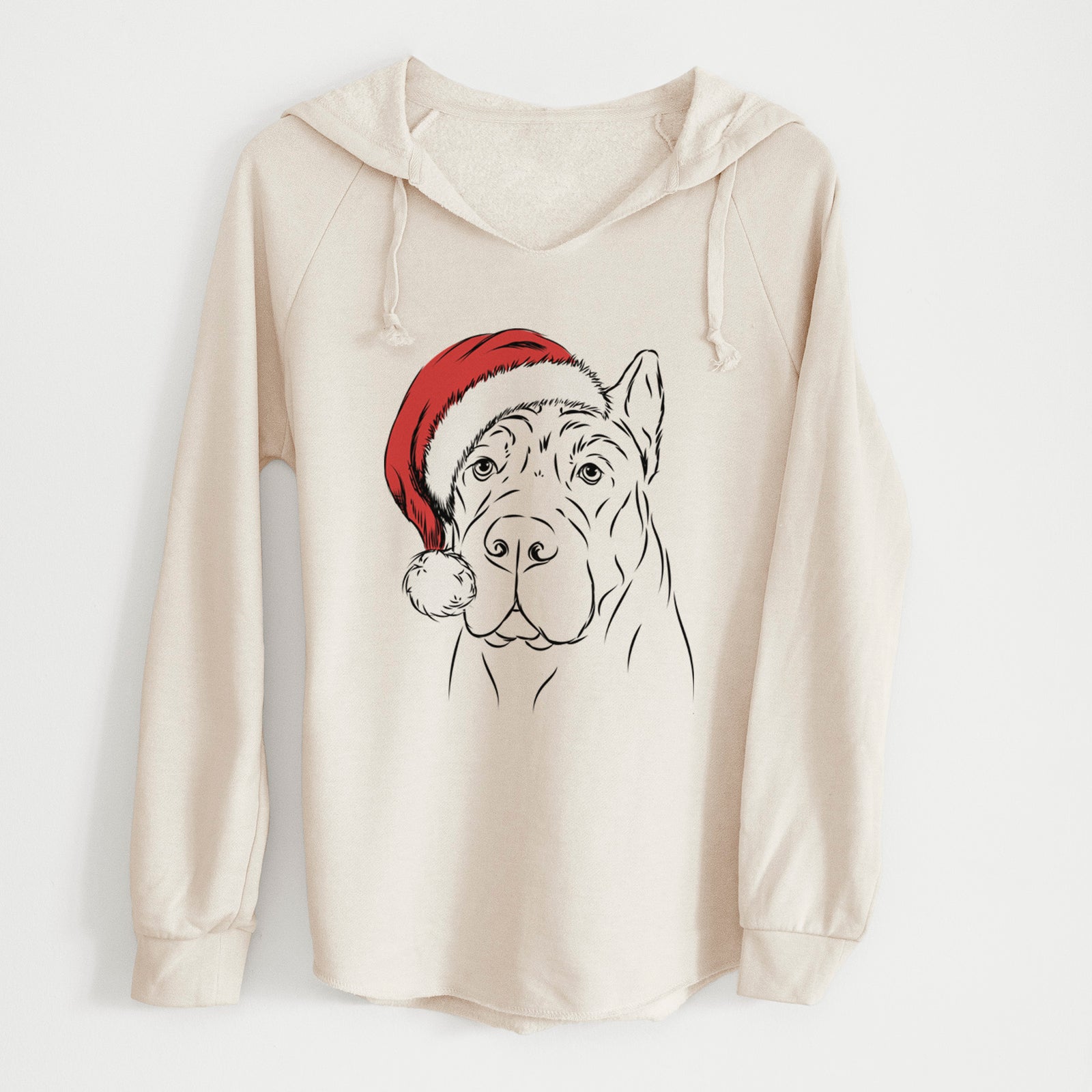 Santa Bearson the Cane Corso - Cali Wave Hooded Sweatshirt