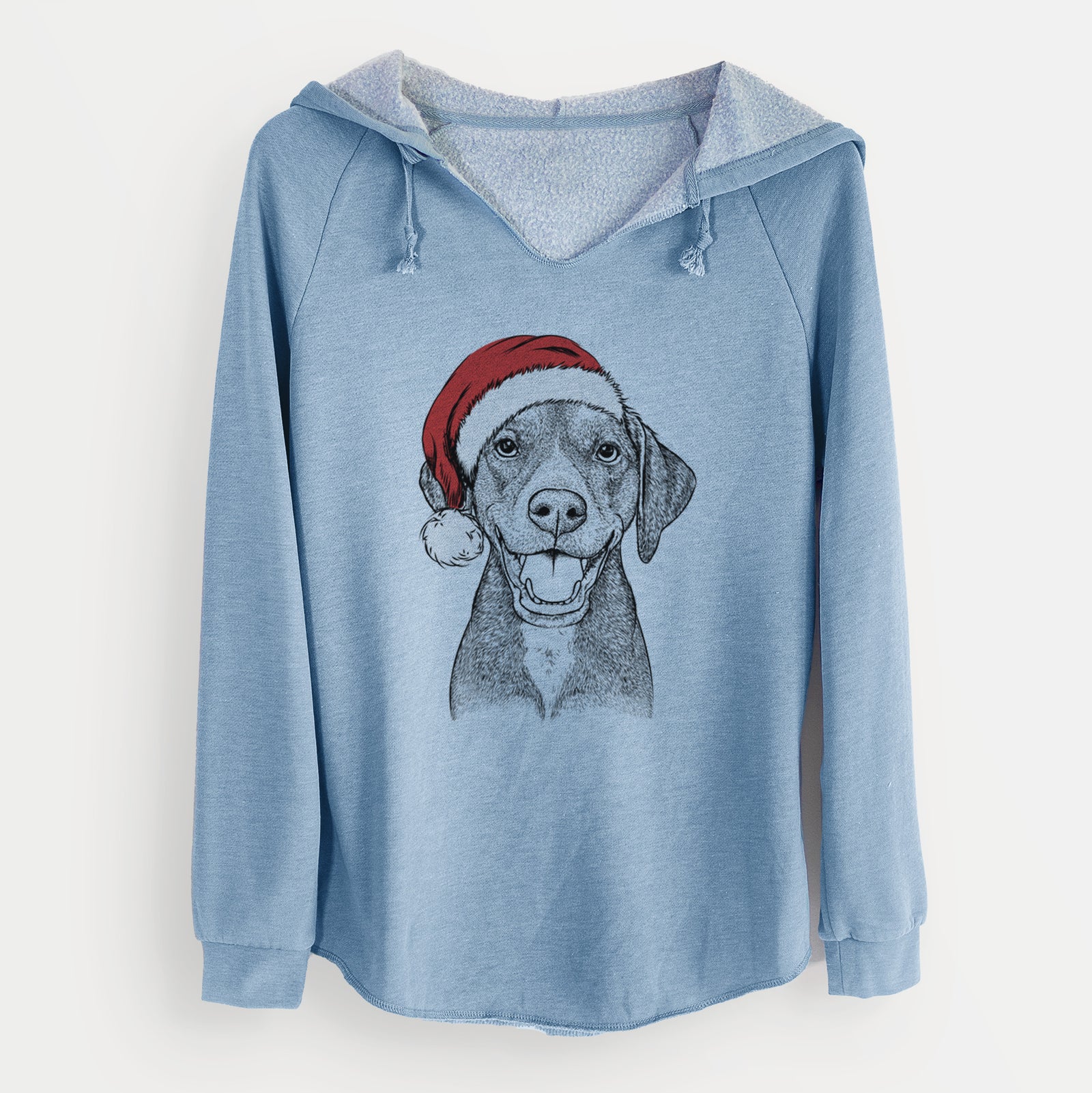 Santa Beaver the Hound Mix - Cali Wave Hooded Sweatshirt