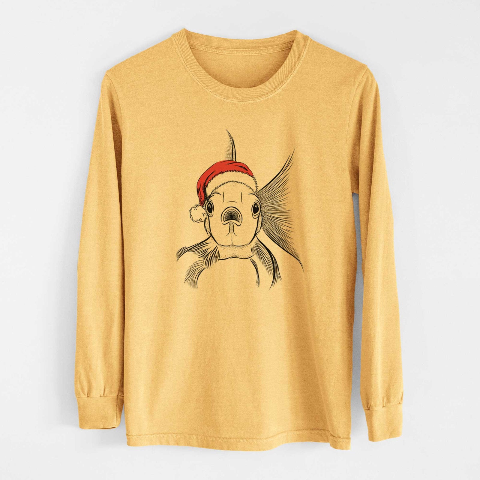 Santa Beefcake the Goldfish - Heavyweight 100% Cotton Long Sleeve