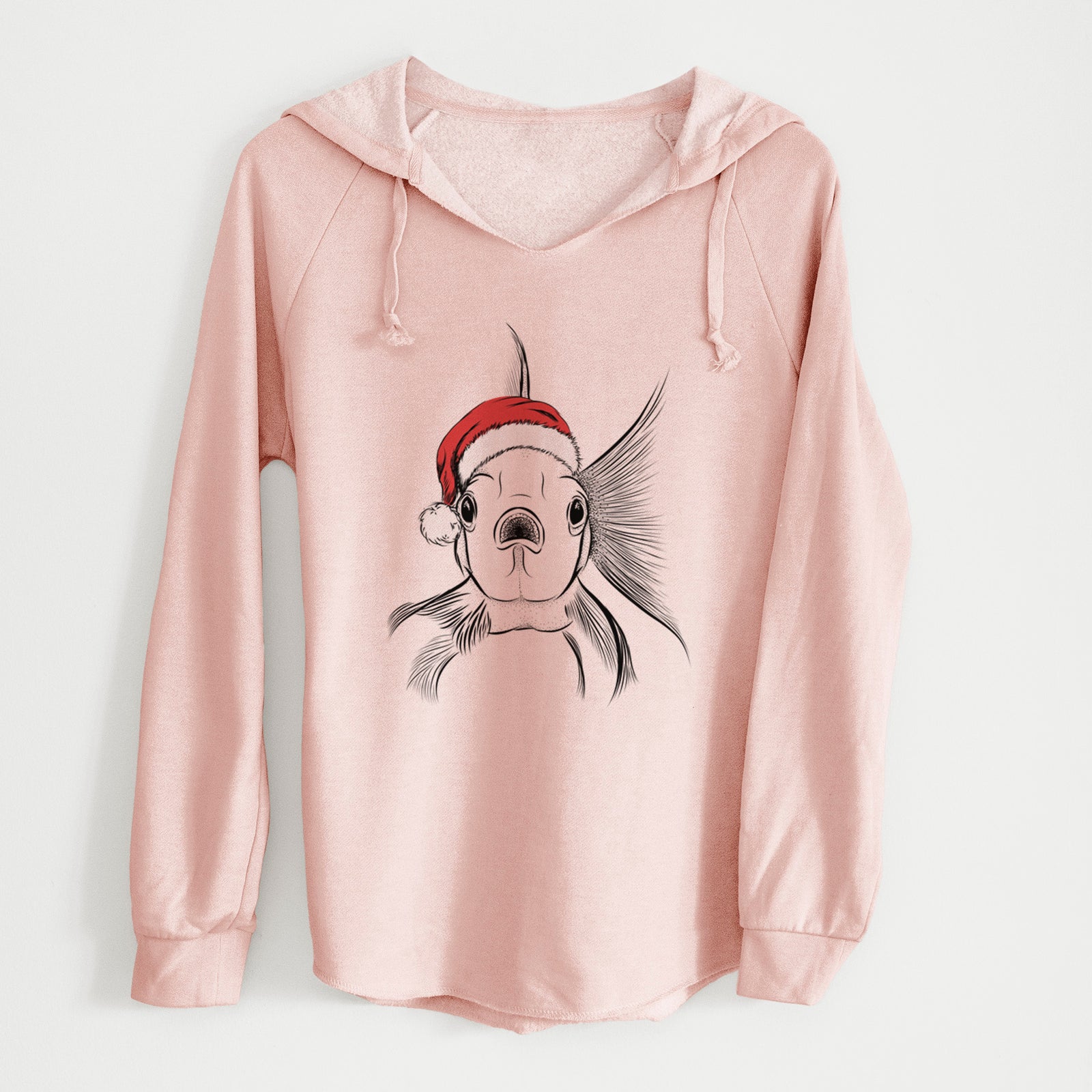 Santa Beefcake the Goldfish - Cali Wave Hooded Sweatshirt