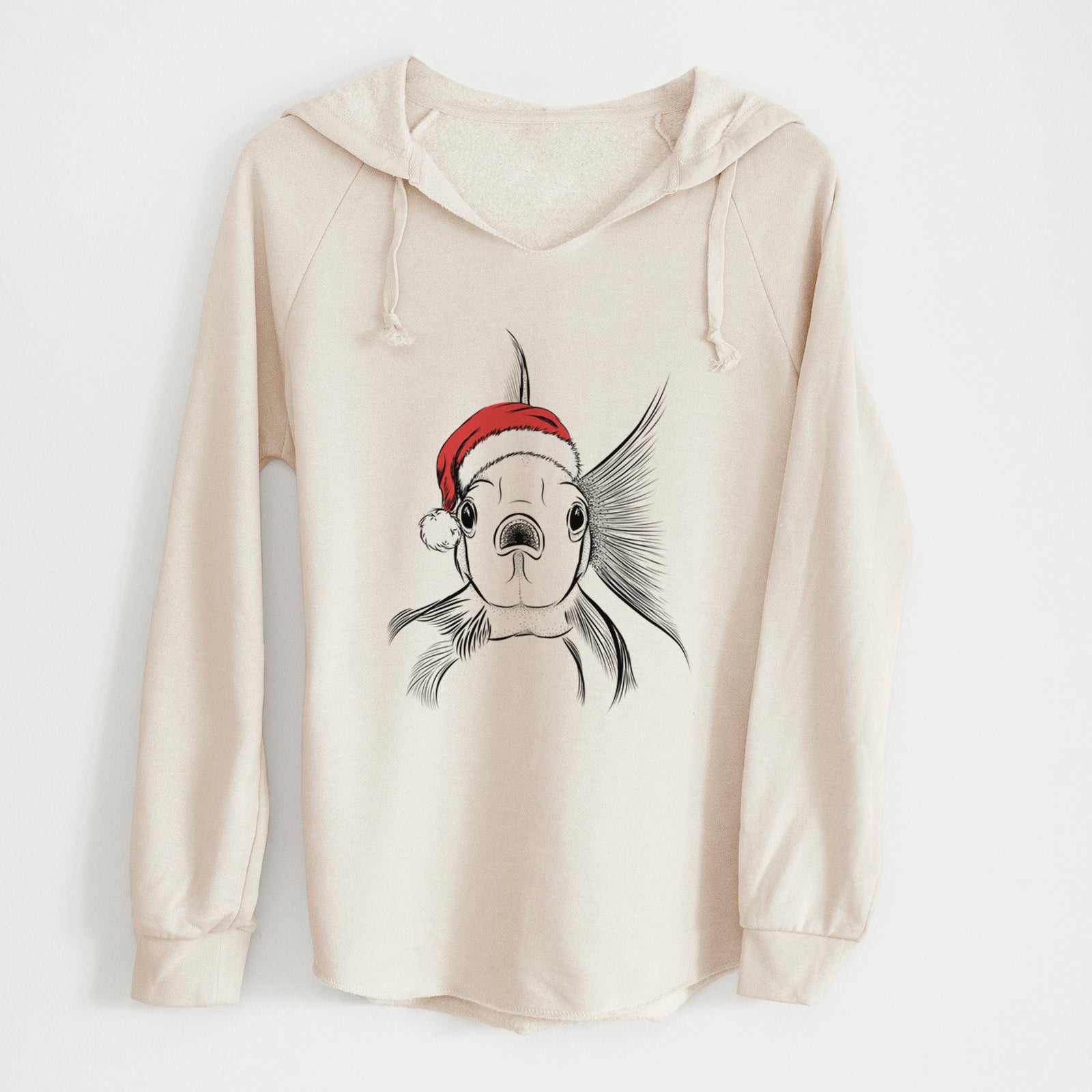 Santa Beefcake the Goldfish - Cali Wave Hooded Sweatshirt