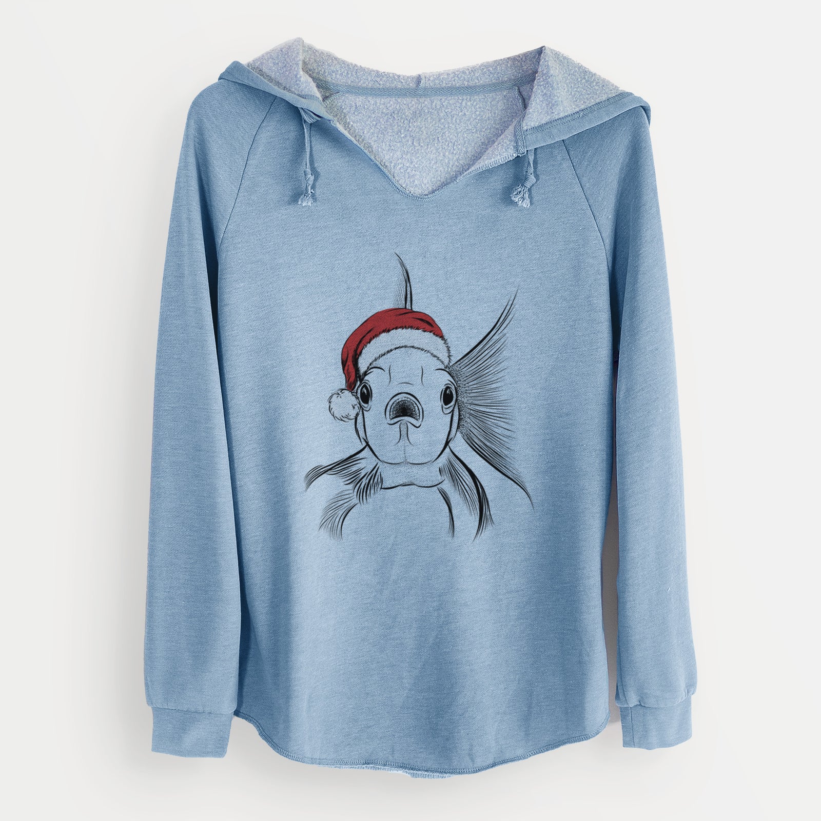 Santa Beefcake the Goldfish - Cali Wave Hooded Sweatshirt